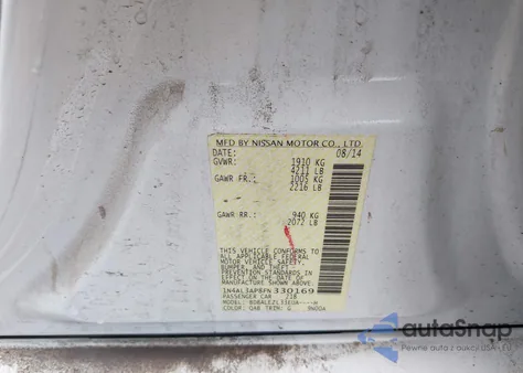 2015 Nissan Altima 2.5 S from USA, damaged, VIN 1N4AL3AP8FN330169